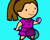 Dibuix Noia tennista pintat per Marina Vadell Servera