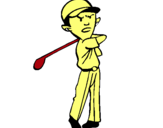 Dibuix Jugador de golf pintat per anònim