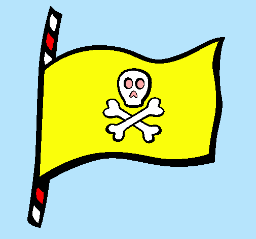 Dibuix Bandera pirata pintat per snoopy