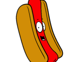 Dibuix Hot dog pintat per enric 
