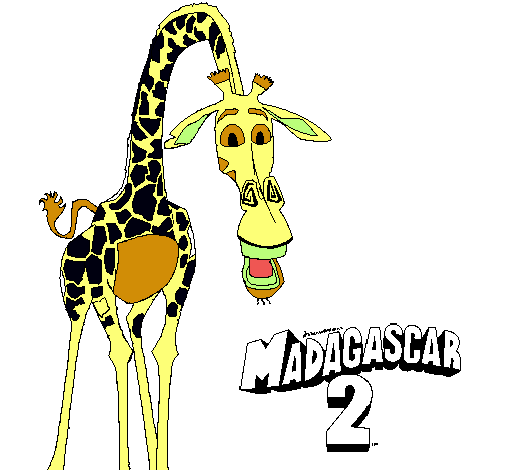 Dibuix Madagascar 2 Melman pintat per LAIA