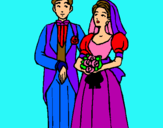 Dibuix Marit i dona III pintat per gemma