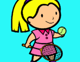 Dibuix Noia tennista pintat per snoopy