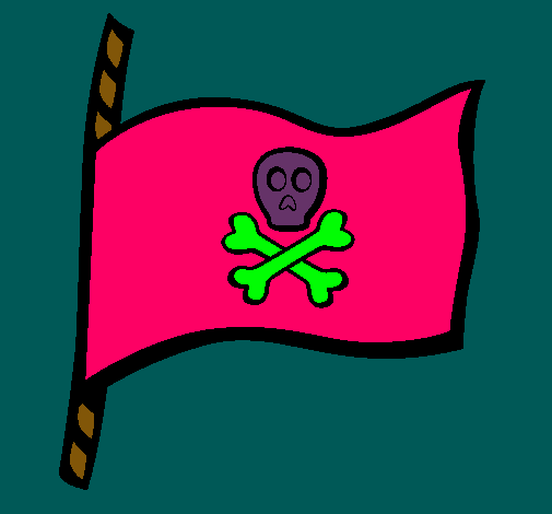Dibuix Bandera pirata pintat per ruth