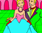 Dibuix Princesa i príncep en el ball reial pintat per ruth g