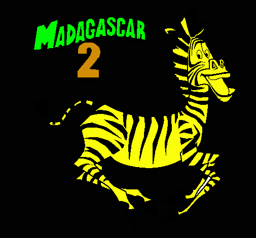 Dibuix Madagascar 2 Marty pintat per LLUCSAROVILLALTA