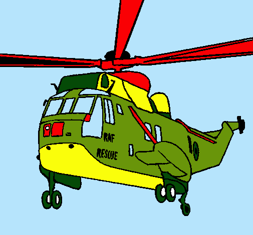 Dibuix Helicòpter al rescat  pintat per fede