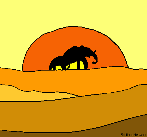 Elefant en l'alba