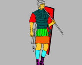Dibuix Soldat romà  pintat per pili