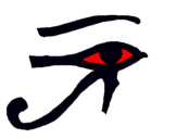 Dibuix Ull Horus pintat per cristin soler