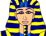 Dibuix Tutankamon pintat per Eloy López Pol