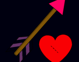 Dibuix Fletxa i cor  pintat per Jordi