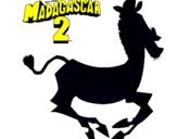 Dibuix Madagascar 2 Marty pintat per asterixo