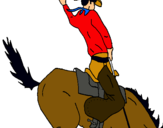 Dibuix Vaquer a cavall pintat per SHERIFF