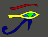 Dibuix Ull Horus pintat per aaron i david millan     