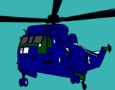 Dibuix Helicòpter al rescat  pintat per christian7anos