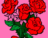 Dibuix Ram de roses pintat per uywuyhureu