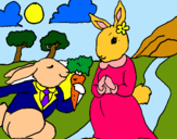 Dibuix Conills pintat per maria
