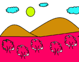 Dibuix Muntanyes 4 pintat per nahiara