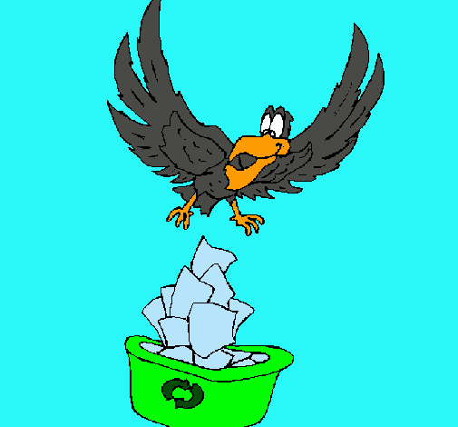 Àguila reciclant