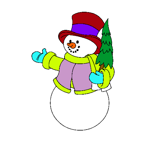 ninot de neu amb arbre