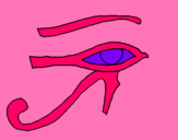 Dibuix Ull Horus pintat per ainara fernandez rubio