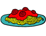 Dibuix Espaguetis amb carn pintat per alejandro