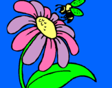 Dibuix Margarida amb abella pintat per JOANA