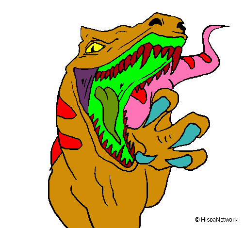 Dibuix Velociraptor II pintat per ñññ asera