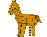 Dibuix Cavall de Troia pintat per olga