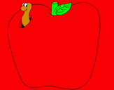 Dibuix Cuc dins la fruita pintat per anònim