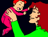 Dibuix Mare amb la seva nadó pintat per CLAUDIA CAMPS RUZ