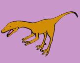 Dibuix Velociraptor II  pintat per ASHA