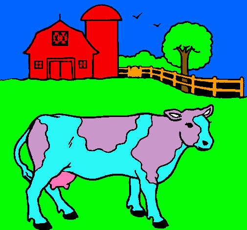 Vaca pasturant