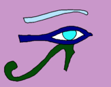 Dibuix Ull Horus pintat per selena gomes