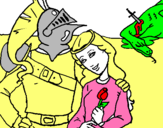 Dibuix Sant Jordi y la princesa pintat per ARIEL