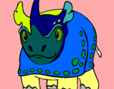 Dibuix Rinoceront  pintat per Èric
