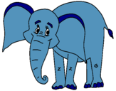 Dibuix Elefant feliç pintat per marta
