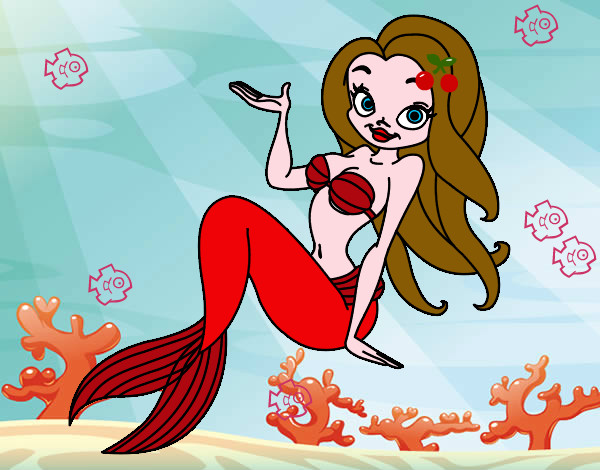 Dibuix Sirena sexy pintat per marta