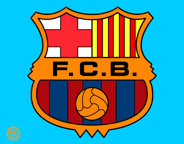 Dibuix Escut del F.C. Barcelona pintat per Bea642