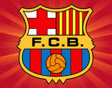 Dibuix Escut del F.C. Barcelona pintat per clara