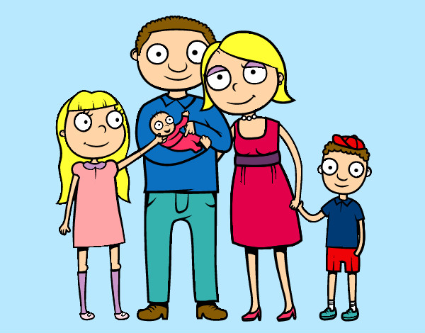 Dibuix Família unida pintat per Bea642