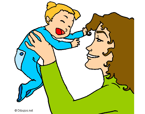 Dibuix Mare amb la seva nadó pintat per Jana