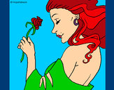Dibuix Princesa amb una rosa pintat per Bea642