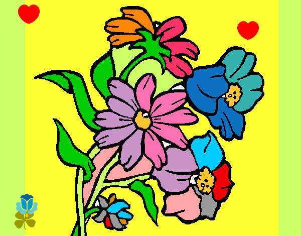 Dibuix Flors pintat per AFRAJ