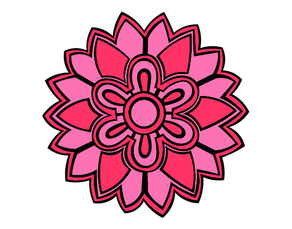 Dibuix Mana amb forma de flor Weiss pintat per emily