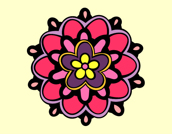 Dibuix Mana amb una flor pintat per lucia
