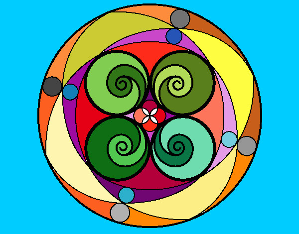 Dibuix Mandala 5 pintat per alimarllo