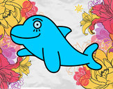 Dibuix Dofí alegre pintat per ElsCosins