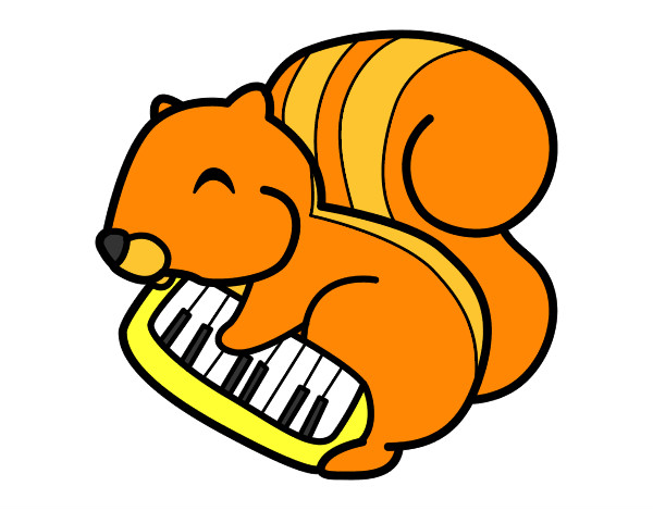 Esquirol pianista